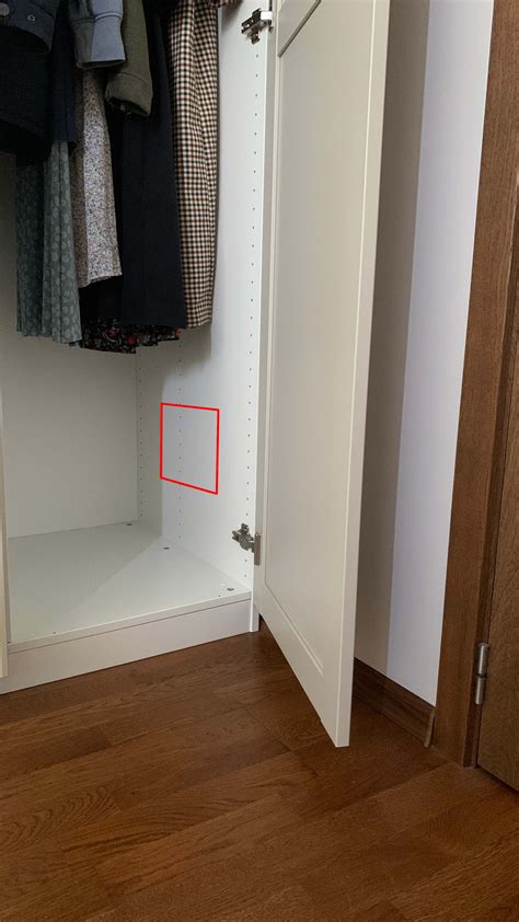 cutting a hole in ikea wardrobe for electrical box access|IKEA wardrobe installation reddit.